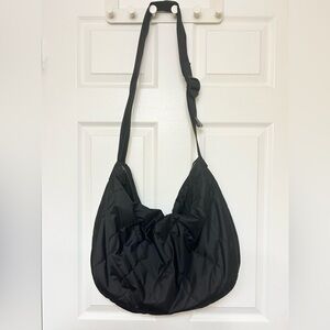 COS Large Black Quilted Polyester Tote Shoulder Bag